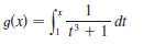 sla) =
1
dt
t3 + 1
g(x) =
