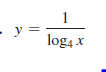 1
y =
log4 x
84x
