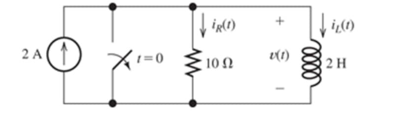 2 A
v(1)
Xー
1=0
10Ω
2 H
