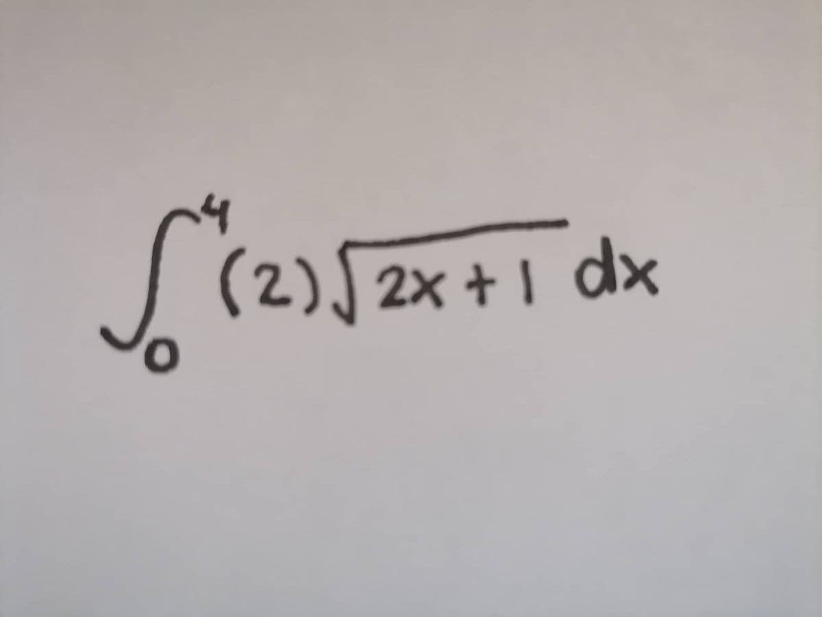 4
(2)√2x + 1 dx