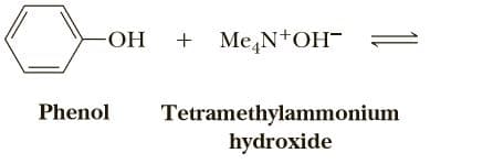 -OH-
+ Me,N+OH-
Phenol
Tetramethylammonium
hydroxide

