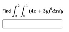 c2
Find
(4x + 3y)°dædy
