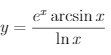 e arcsin r
y =
Inr
