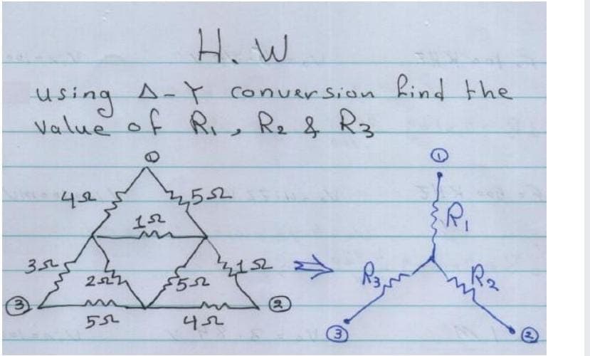 H.W
A-Y Conuersion
hind the
using
Value of fR, R2 & Rz
4,552
12
35L5
552
55L
