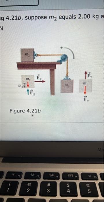 g 4.21b, suppose m₂ equals 2.00 kg a
N
m₂
17
m₂
FI
m₂
Figure 4.21b
ti.
@2
FZ
80
#3
3
13
609
300 $4
54
$
1.
JA
%
5
FS
Ma