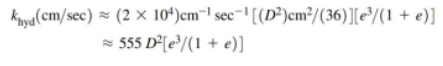 * (2 x 10*)cm"| sec=' [(D²)cm²/(36)][e/(1 + e)]
555 D°[e/(1 + e)]
kina(cm/sec) =
