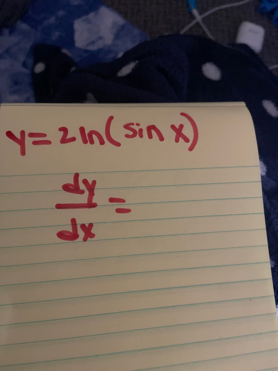 Y=2n(Sin x)
Jx
