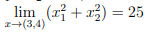 lim (파국 + 교g) = 25
r+(3,4)
