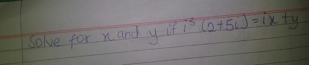 Solve for xL and y of is o +56) =lx ty
