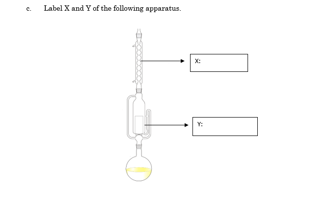 Label X and Y of the following apparatus.
с.
X:
Y:
