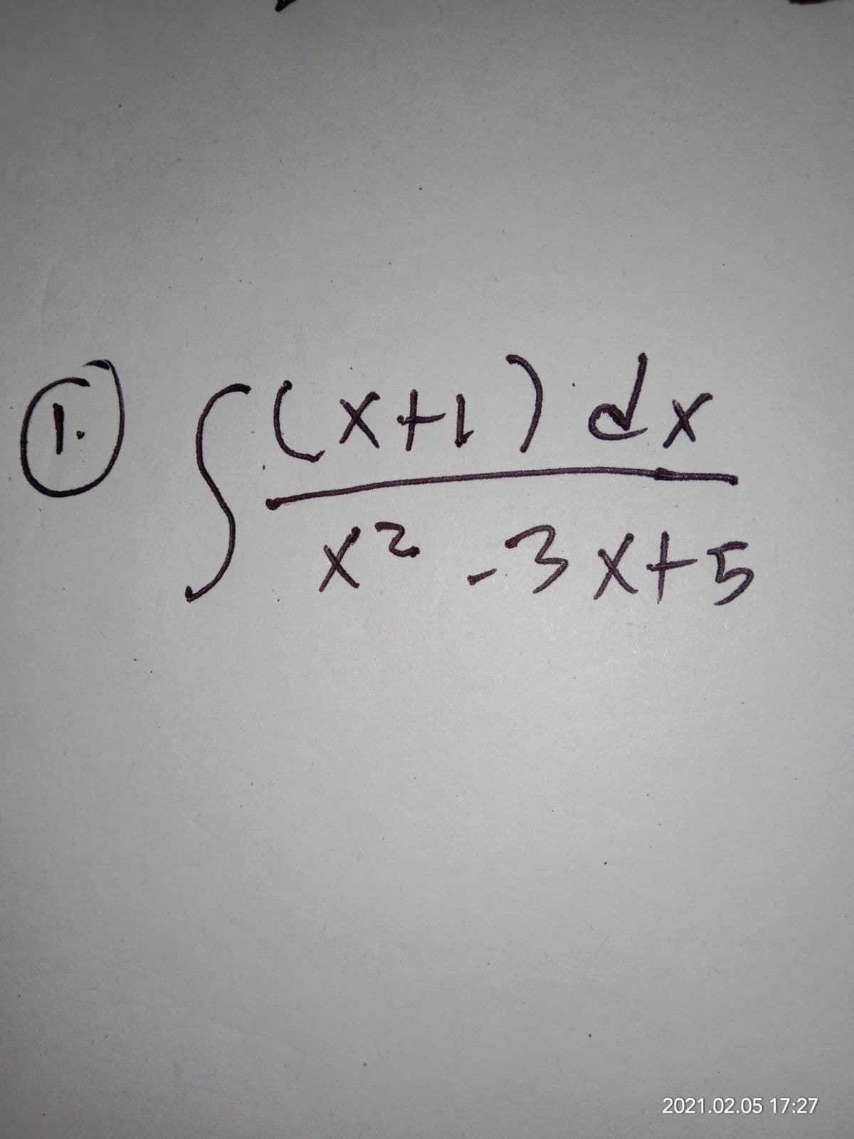(x+) dx
x2
3メ45
2021.02.05 17:27
