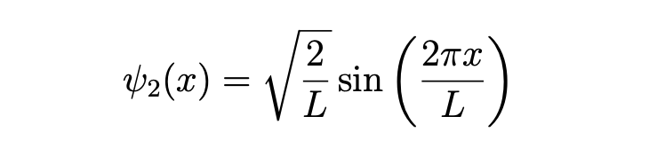 V₂(x)
√
2
sin
2πχ
L