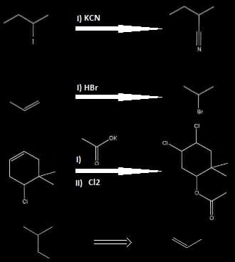 CI
|) KCN
1) HBr
1)
11) C12
LOK
N