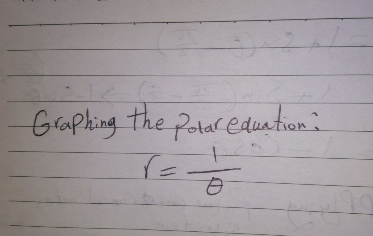 Graphing the
Polareduation:
