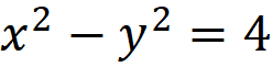 x² – y² = 4
.2
