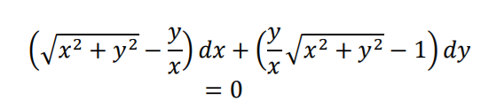 (VF* + y* - )dx + ( + y² - 1) ay
GVx? + y? – 1) dy
%|
