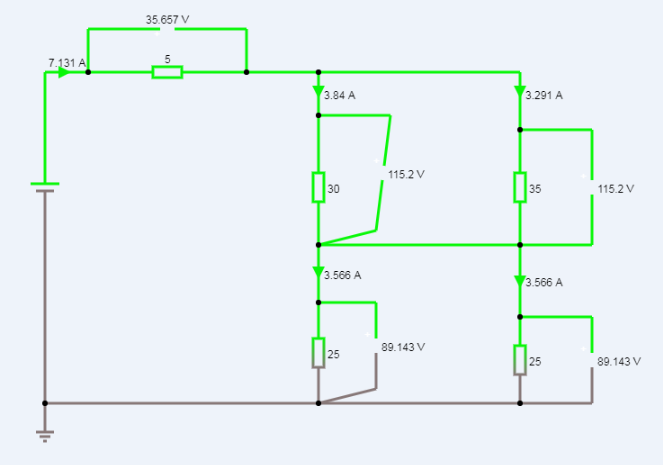 35.657 V
7.131 A
3.84 A
3.291 A
115.2V
30
35
115.2 V
3.566 A
3.566 A
89.143 V
25
25
89.143 V
