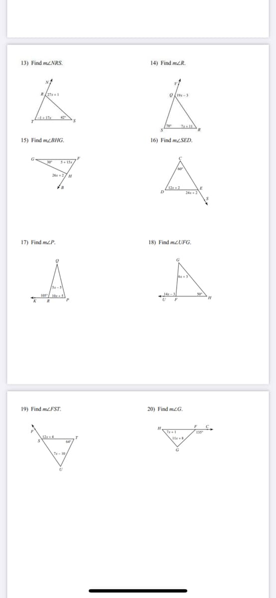 13) Find MLNRS.
14) Find mZR.
O19-3
+17
15) Find meBHG
16) Find meSED.
Z122
24+2
17) Find mLP.
18) Find mLUFG
19) Find MLFST.
20) Find m2G.
FC.
