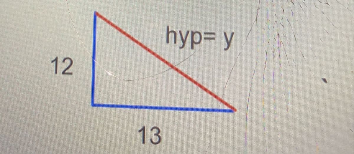 hyp= y
12
13
