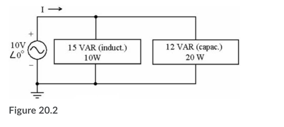 10V
15 VAR (induct.)
12 VAR (capac.)
10W
20 W
.07
Figure 20.2
