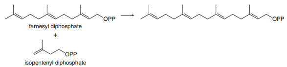 OPP
OPP
farnesyl diphosphate
drom
OPP
isopentenyl diphosphate
