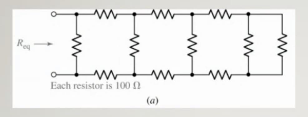 Rea
Each resistor is 100 N
(a)
