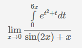 +t,
lim
z40 sin(2x) + x
