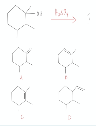 с
-OH
H₂SO4
B
D