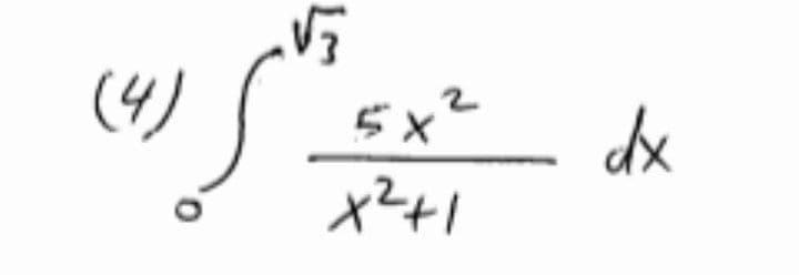 (4)
5x²
dx
