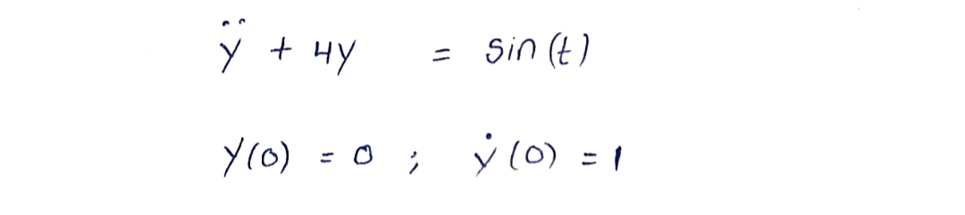 y + HY
sin (t)
y(0)
=0 ; y (0) = 1
