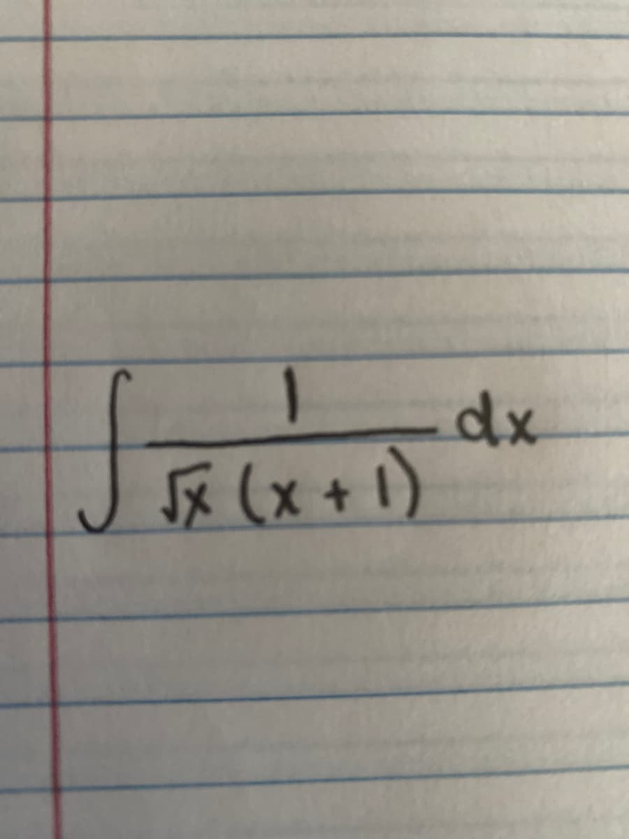 dx
5x (x +1)
