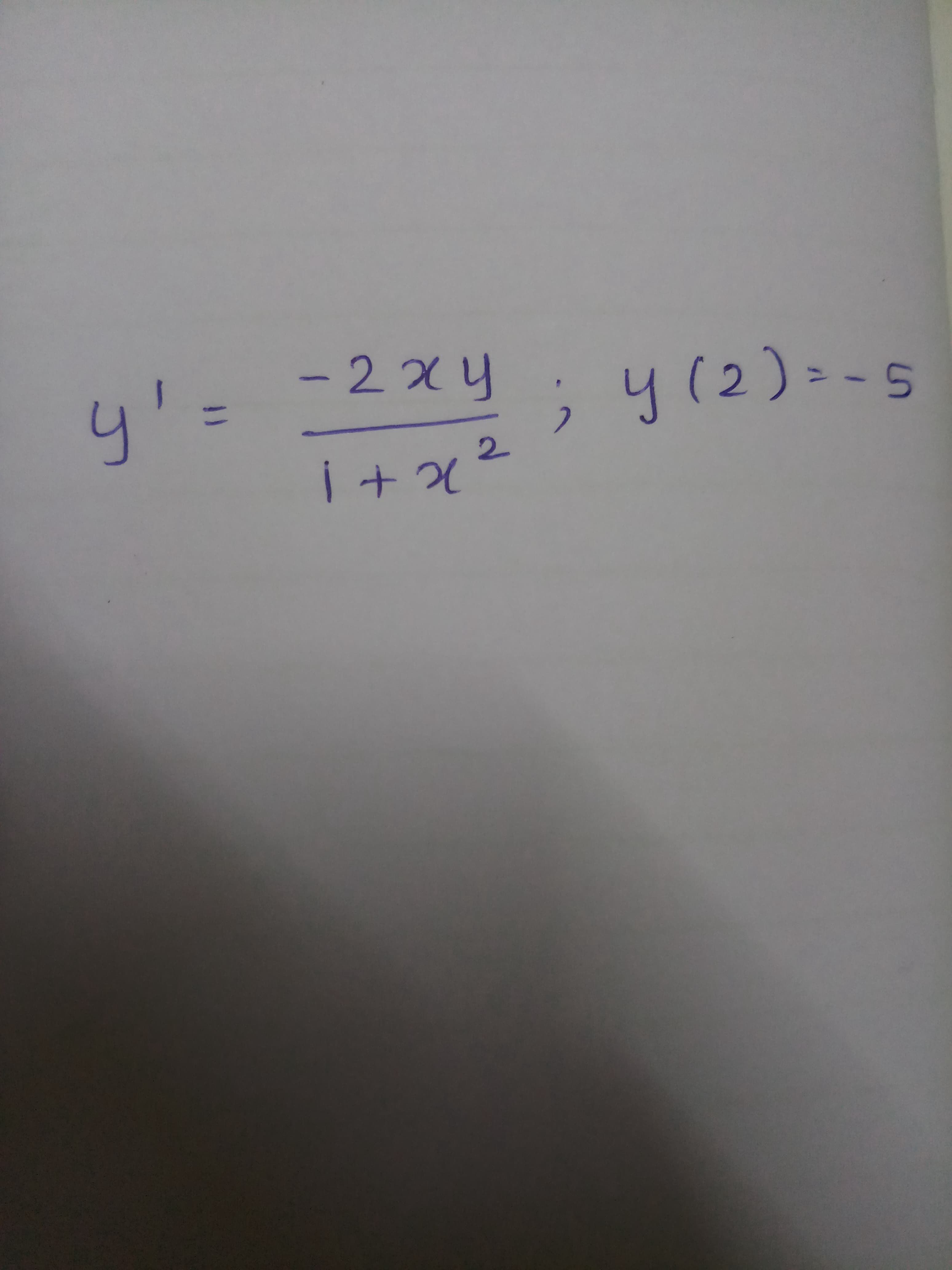 -2x4
y'=
;y(2)=-5
2.
