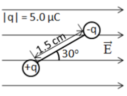|q| = 5.0 µC
-g)
k1.5 ст
30°
E
(+g)
