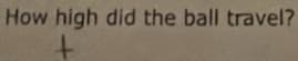 How high did the ball travel?
