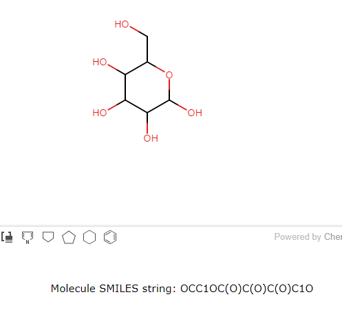 HO.
но.
но
OH
Powered by Cher
Molecule SMILES string: OCC10C(0)C(0)C(0)C10
