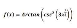 f(x) = Arctan ( csc² ( 3x3
