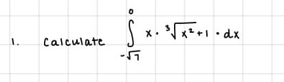 sl x²+1 •dx
1.
Calculate
