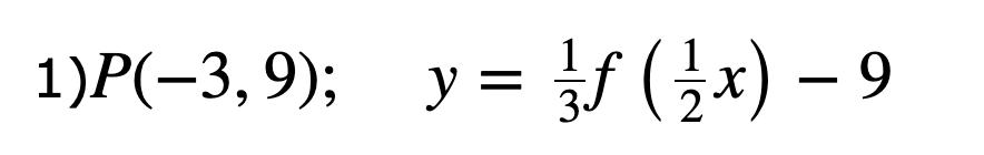 1) P(-3,9); y3 /(글지)-9
(x) – 9
y =
X.
