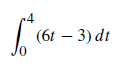 4
(6t – 3) dt
