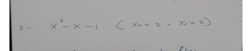 く×
2 -
X -1
Xo=3
1-メー×
