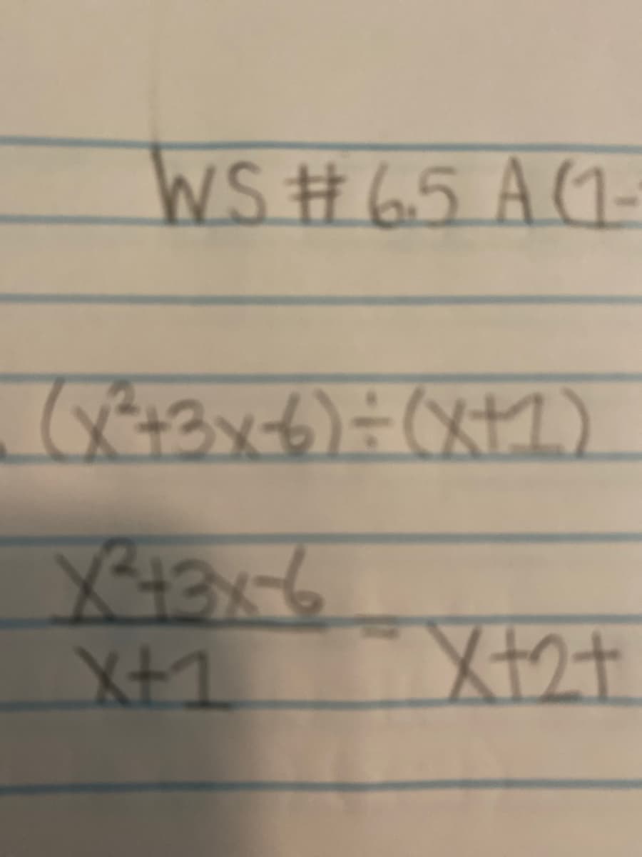 WS #65 A(1-
X43x-6
X+1
