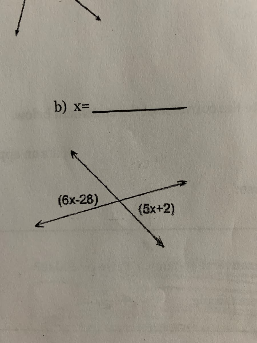 b) x=
(6x-28)
(5x+2)
