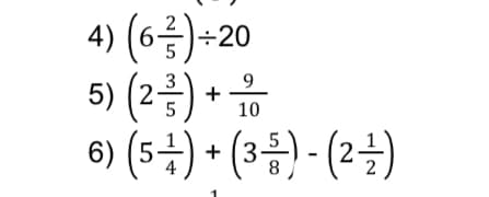 4) (6금)+20
5) (2층) + 유
6) (5+) •(3등) - (2를)
÷20
9
10
