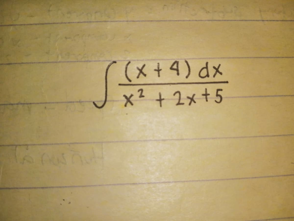 x+4) dx
x² + 2x+5
