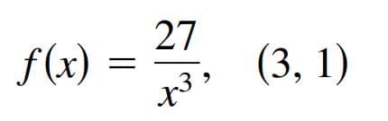 f(x)
27
(3, 1)
