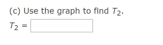 (c) Use the graph to find T2.
T2 =
