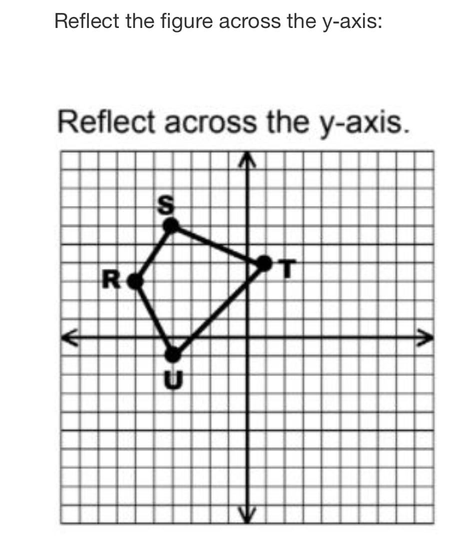 Reflect the figure across the y-axis:
Reflect across the y-axis.
R
