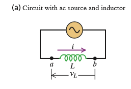 (a) Circuit with ac source and inductor
a
