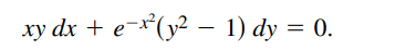 ху dx + e-x(у2
—- 1) dy %3D 0.
