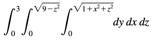 3
V9-?
•V1+x²+z²
dy dx dz
